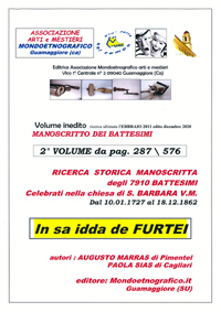 Secondo volume Ricerca battesimi Furtei