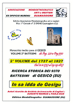 Secondo volume Ricerca battesimi Gesico