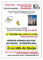 Terzo volume Ricerca battesimi Gesico