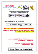 Terzo volume Ricerca battesimi Guasila