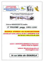 Quinto volume Ricerca battesimi Guasila