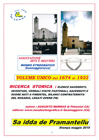 Retrocopertina Volume unico Ricerche varie Pimentel