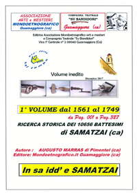 Primo volume Ricerca battesimi Samatzai