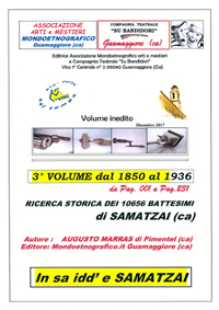Terzo volume Ricerca battesimi Samatzai