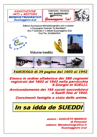 Volume inedito Ricerca cognomi di Suelli
